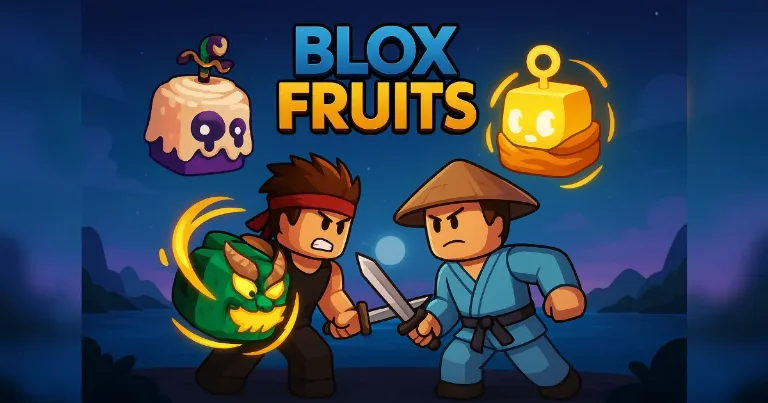 Two Roblox fighters with fruit powers, best Blox Fruits guideraids