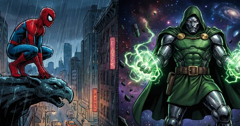 Spider-Man and Doctor Doom artwork