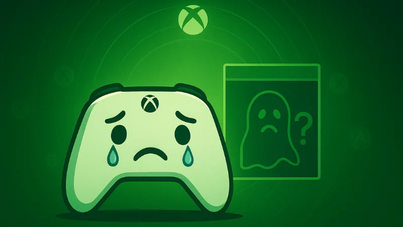Sad Xbox controller, game missing from Game Pass.