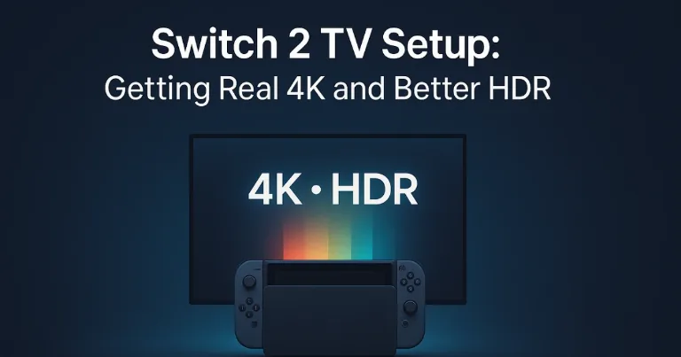 Switch 2 TV Setup: Getting Real 4K and Better HDR feature image Switch 2 TV Setup: Getting Real 4K and Better HDR feature image