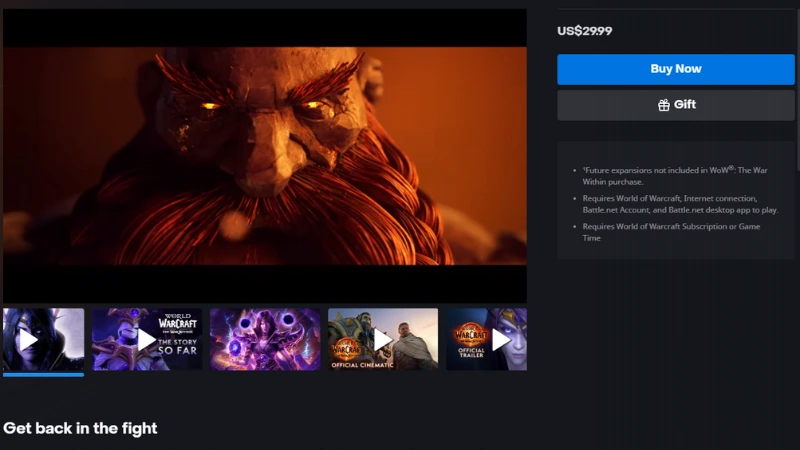World of Warcraft Asking to buy again