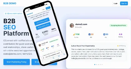 Guest Post & Link Collaboration Platform (React + Node.js) feature image Guest Post & Link Collaboration Platform (React + Node.js) feature image