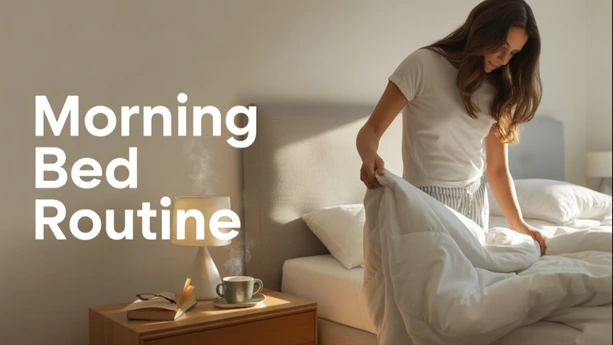 building motivation by making the bed and starting a simple morning routine